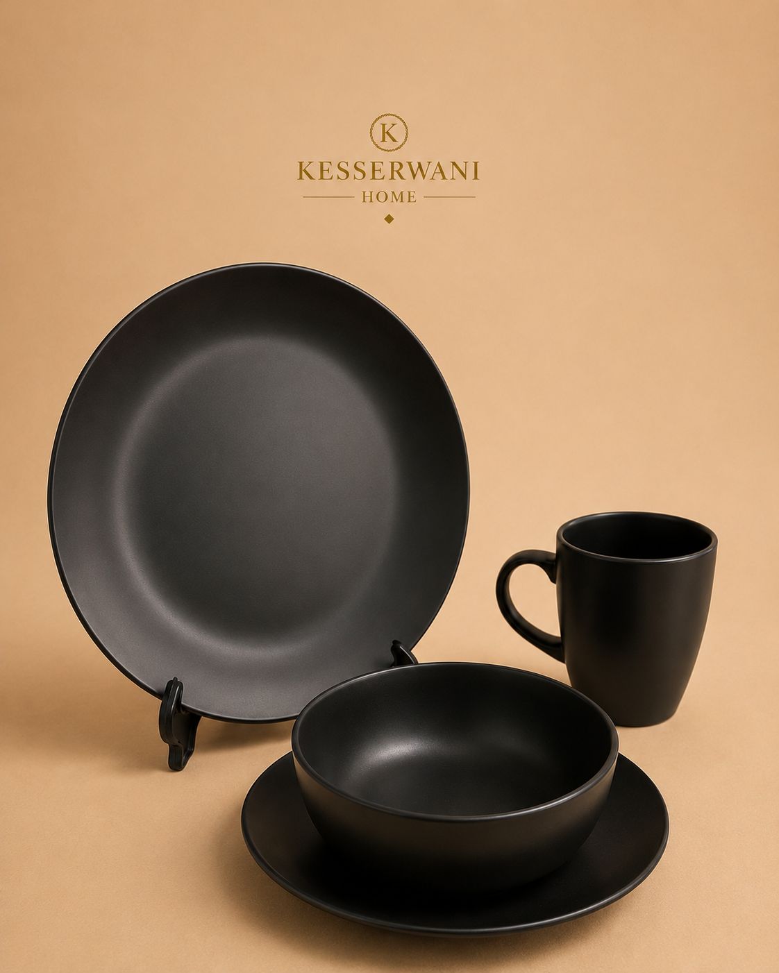 Midnight Matte 16-Piece Dinner Set