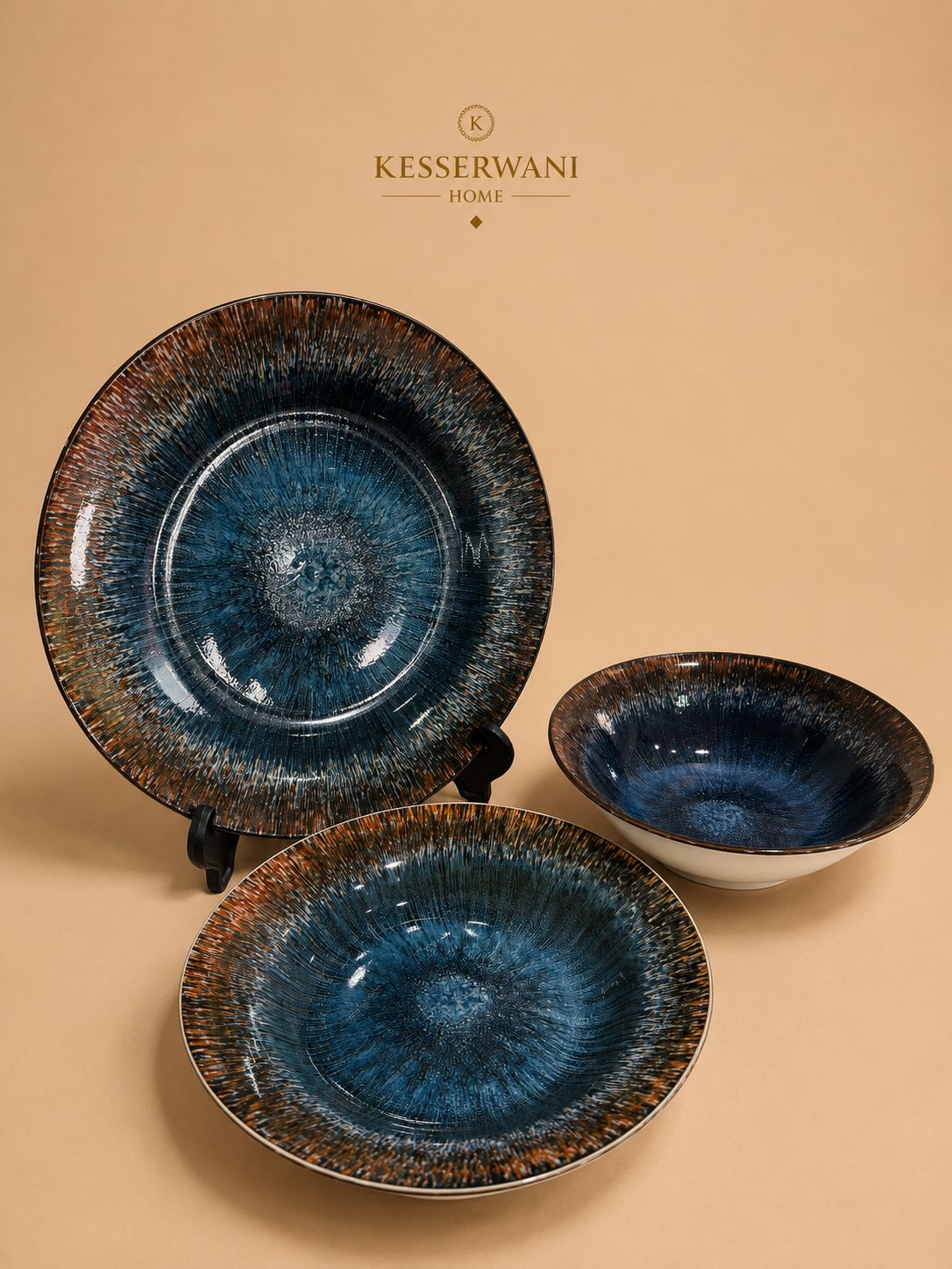 Midnight Aurora 14-Piece Dinner Set