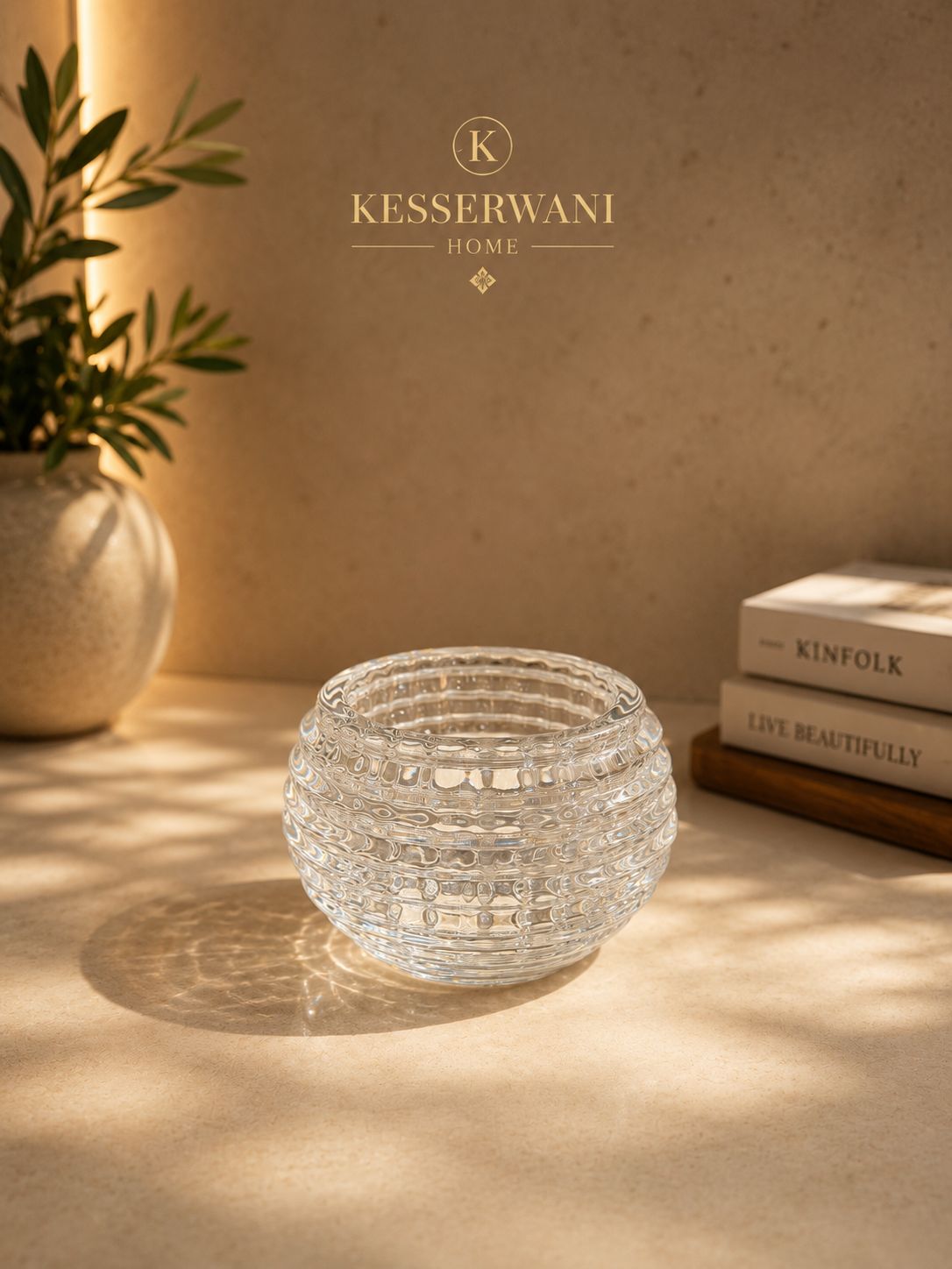 Crystal Textured Glass Bowl