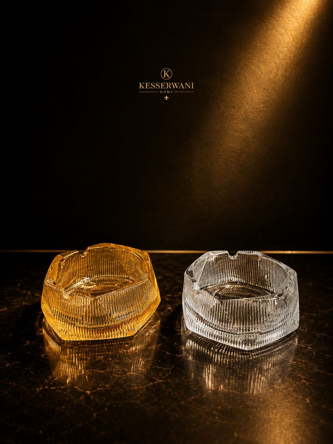Crystal Glass Ashtray – 10cm