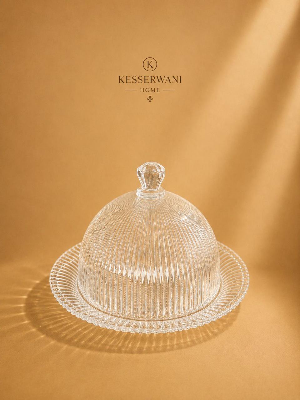 Clear Glass Butter & Cheese Dome
