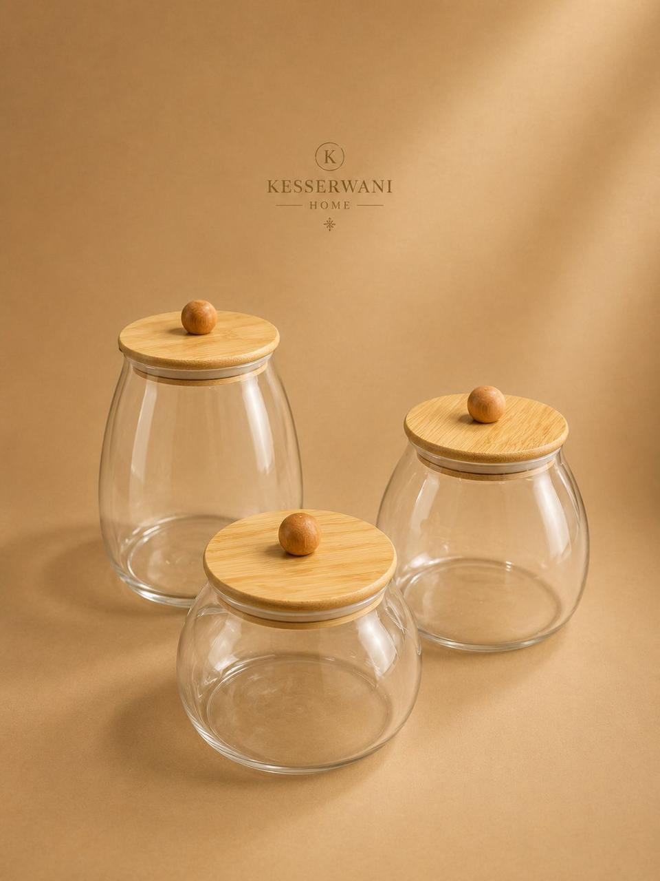 Glass Storage Jar with Bamboo Lid