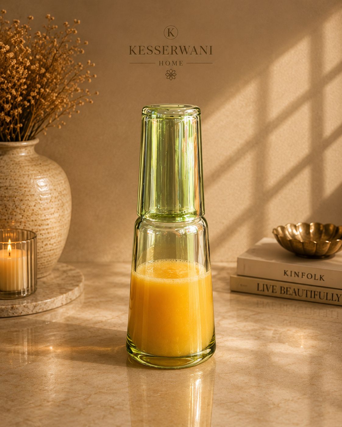 Modern Glass Juice Bottle – 1L