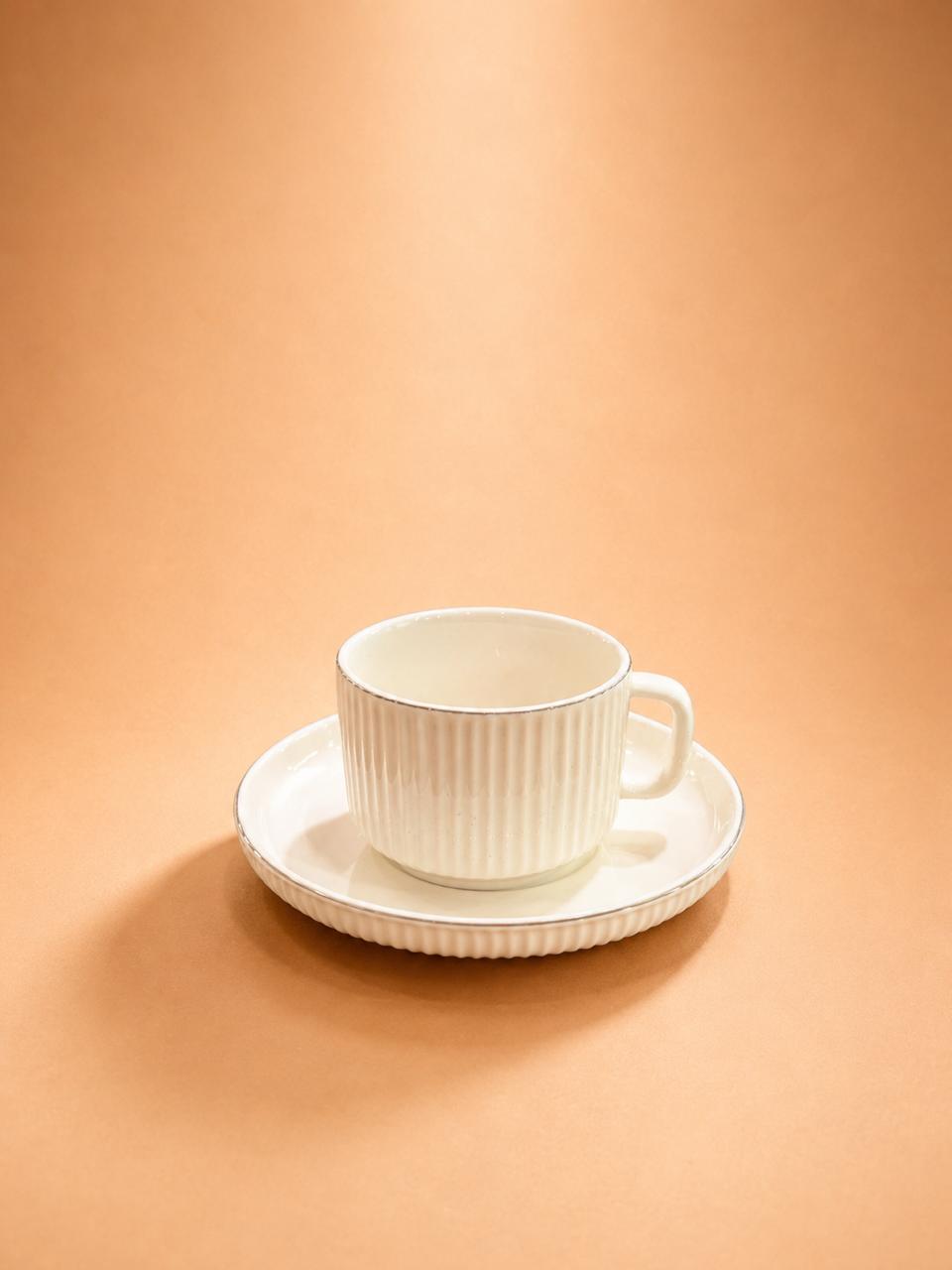 Gold Rim 24-Piece Coffee Cup & Saucer Set
