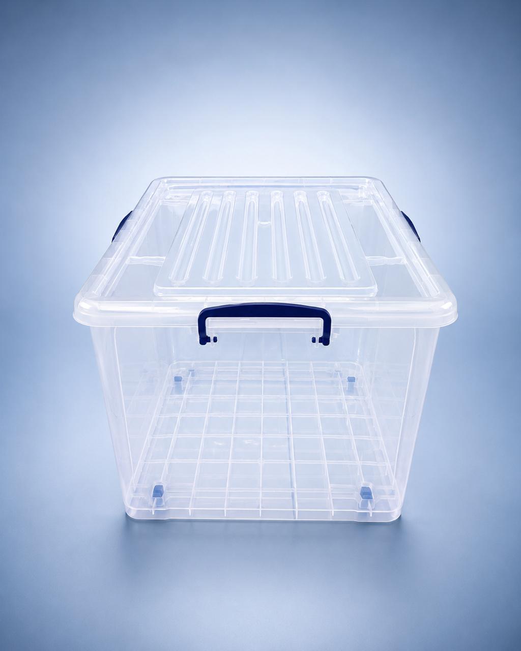 80L Clear Storage Box with Lid
