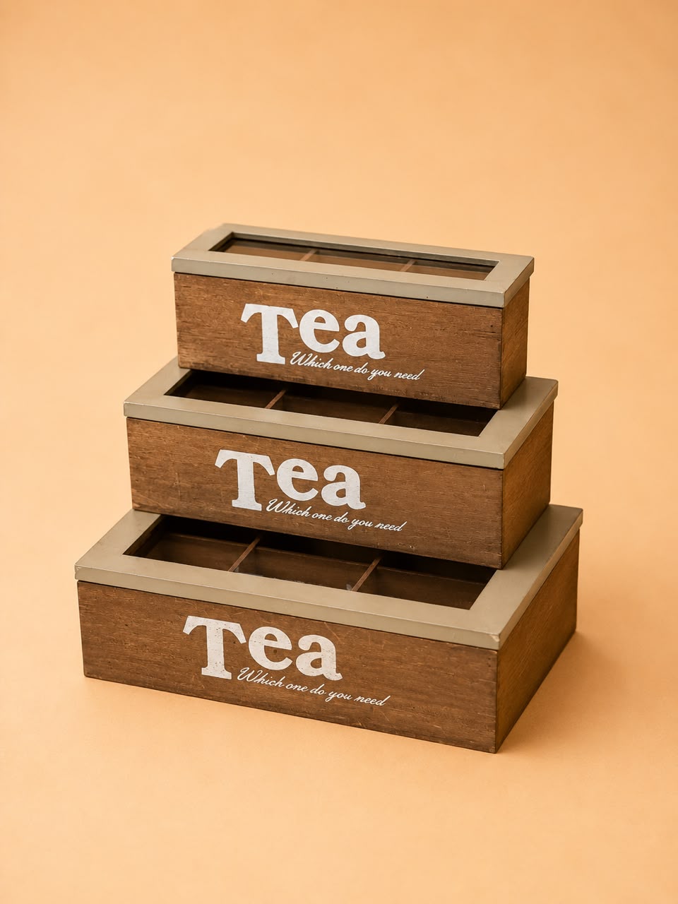 Wooden Tea Box 3 Sizes