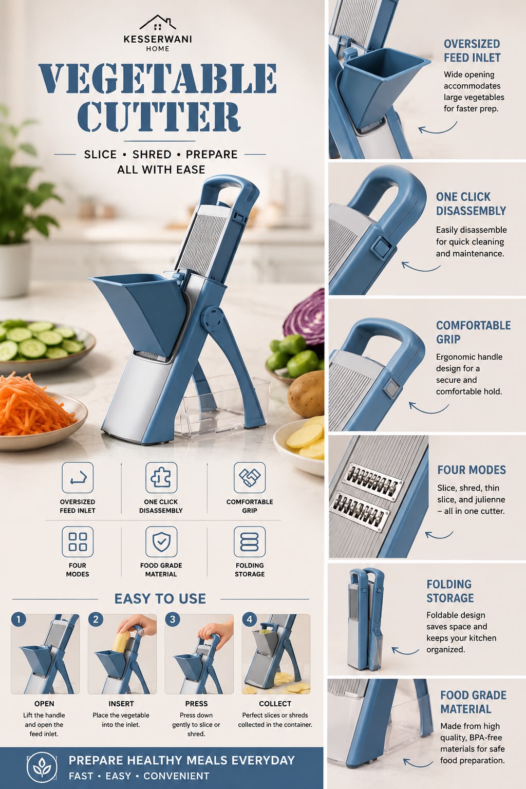 4-in-1 Vegetable Cutter