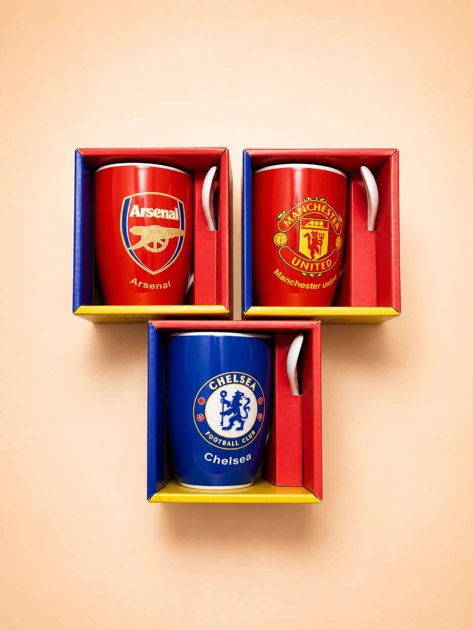 Football Club Ceramic Mug With Spoon