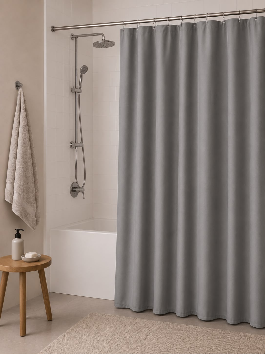 Shower Curtain 1.8mx2m Grey