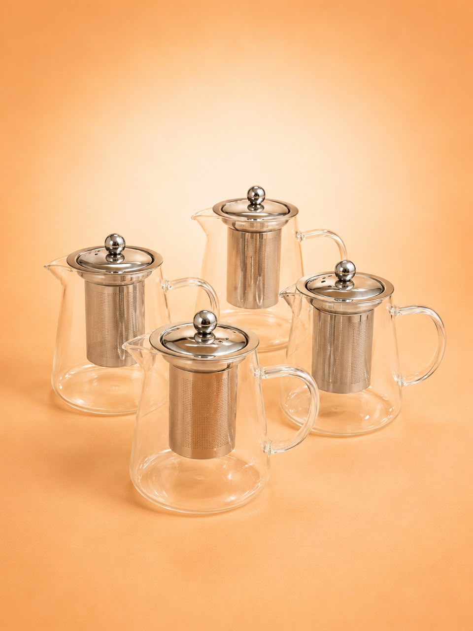 Glass Tea Pot with Stainless Steel Infuser