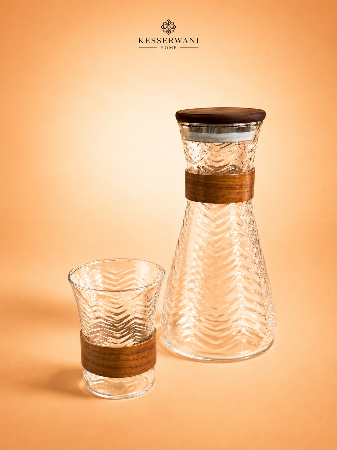 Glass Carafe Set with 6 Cups