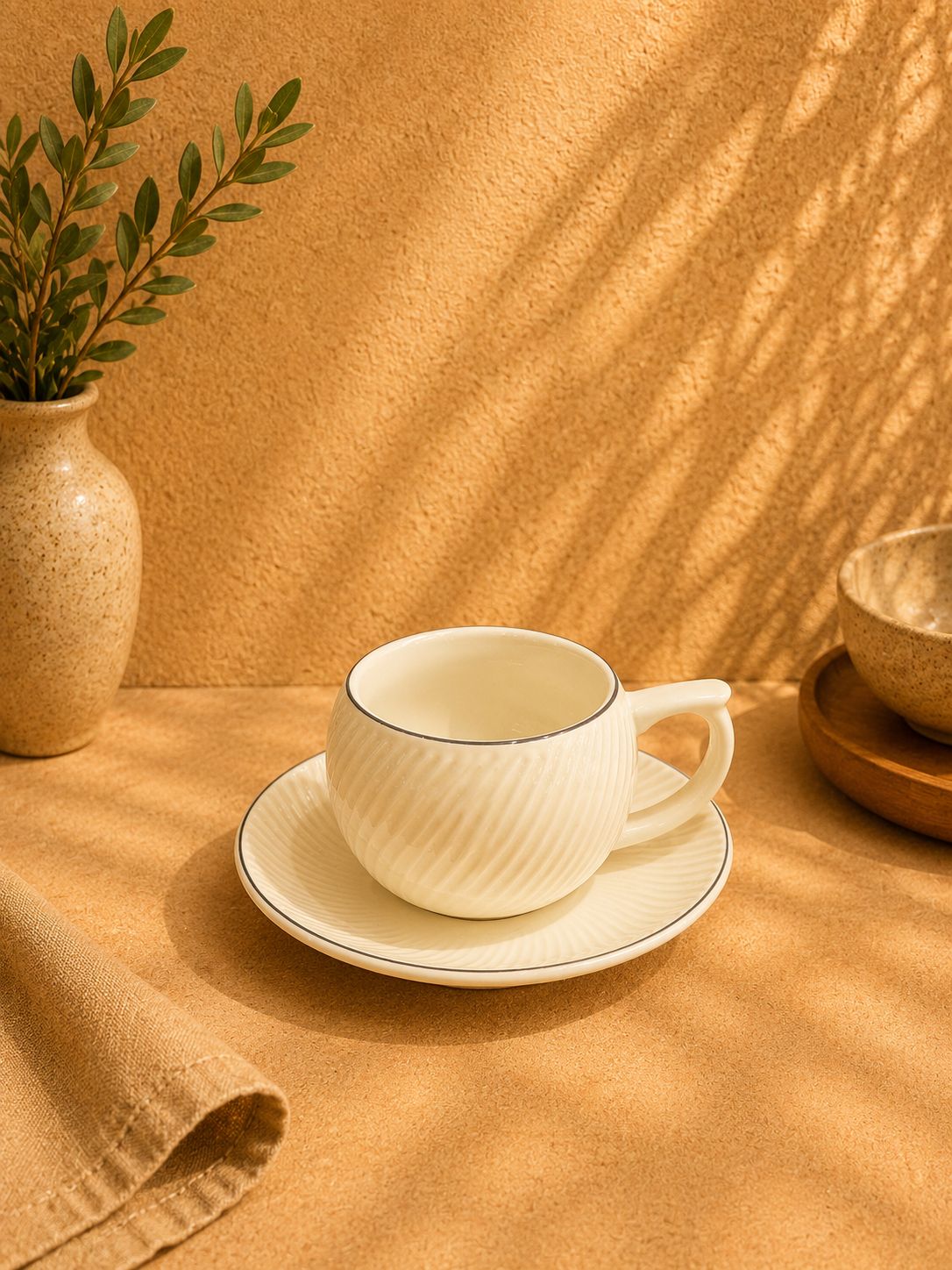 Pearl Swirl Gold Coffee Set – 6x6