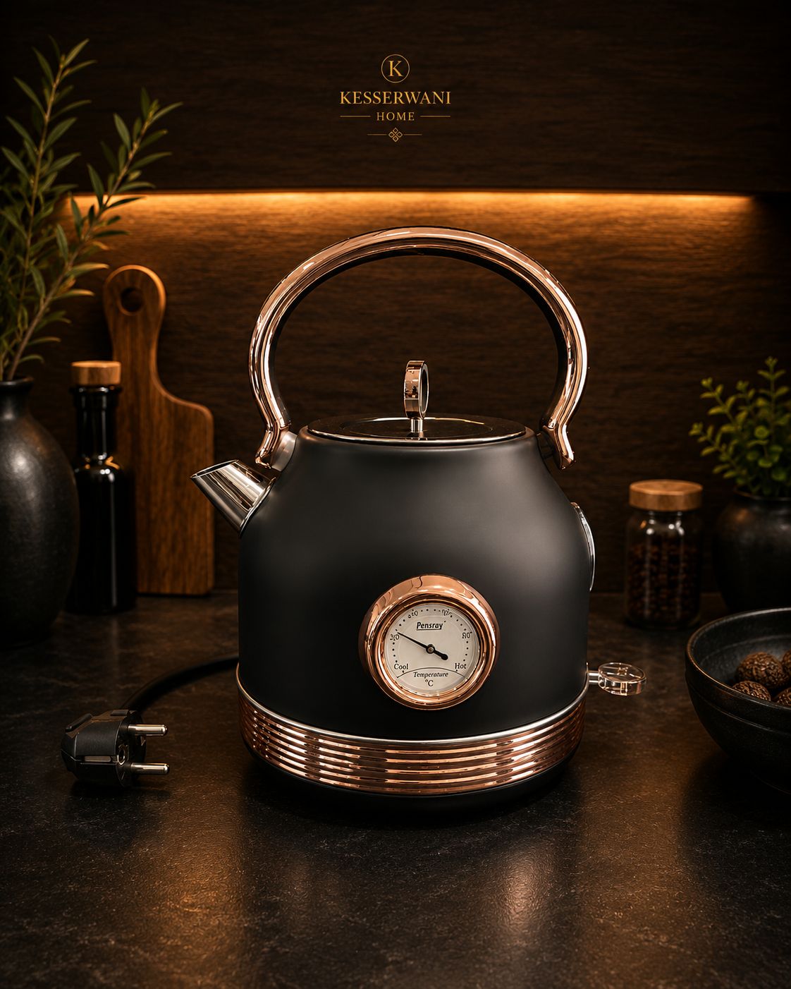 Vintage Noir Electric Kettle