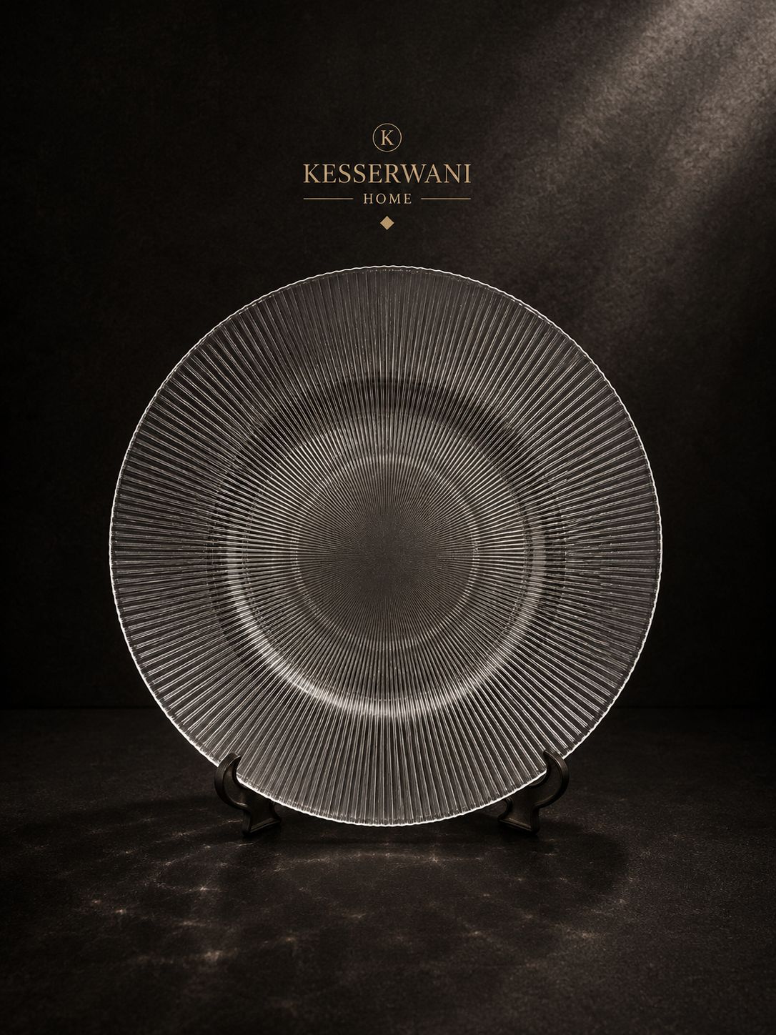 Crystal Ribbed Glass Souplate