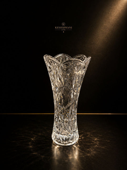 Luxury Crystal Glass Vase – 18cm