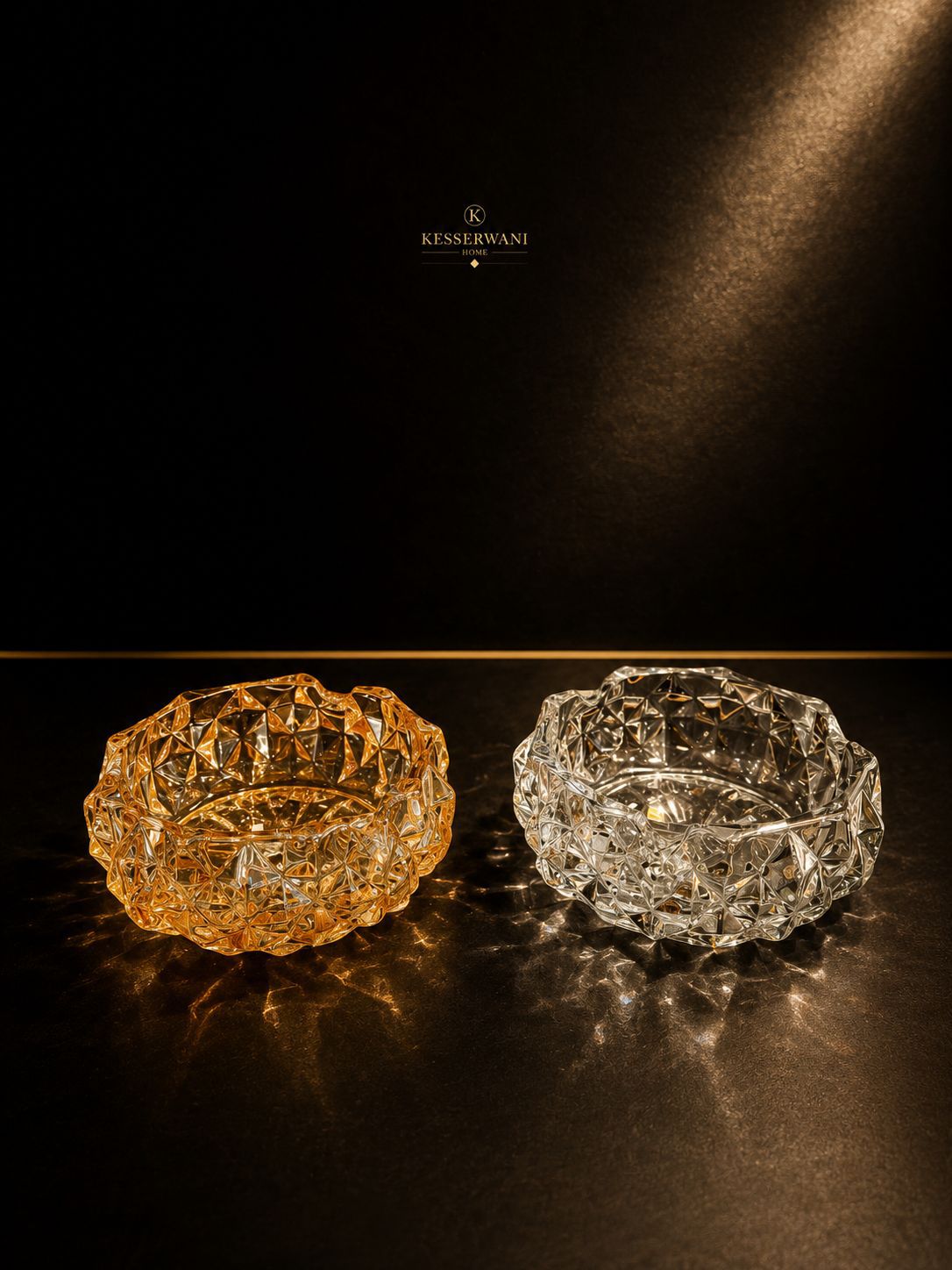 Crystal Glass Ashtray – 10cm