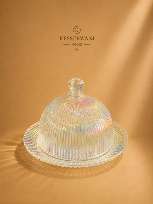 Rainbow Glass Butter &amp; Cheese Dome