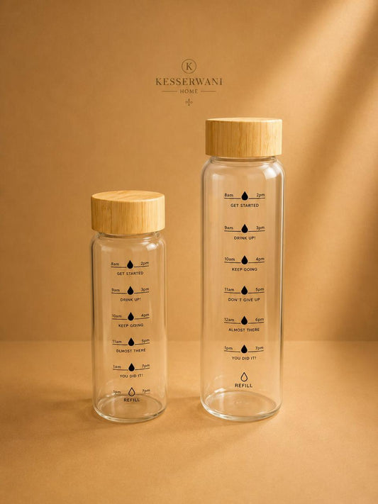 Motivational Glass Water Bottle