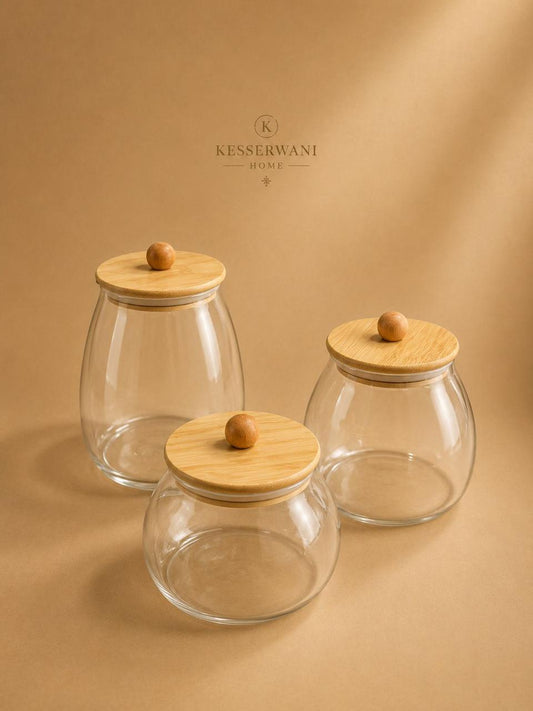 Glass Storage Jar with Bamboo Lid