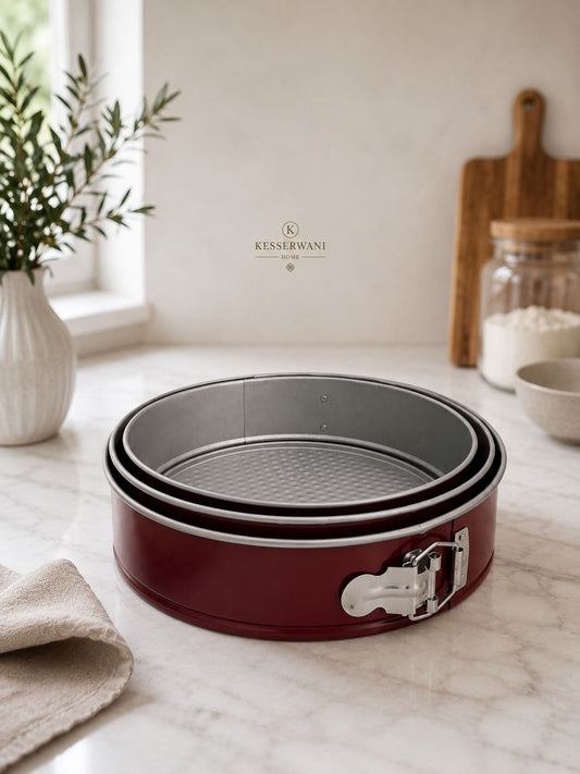 Non-Stick Springform Cake Pan Set – 3 Pieces
