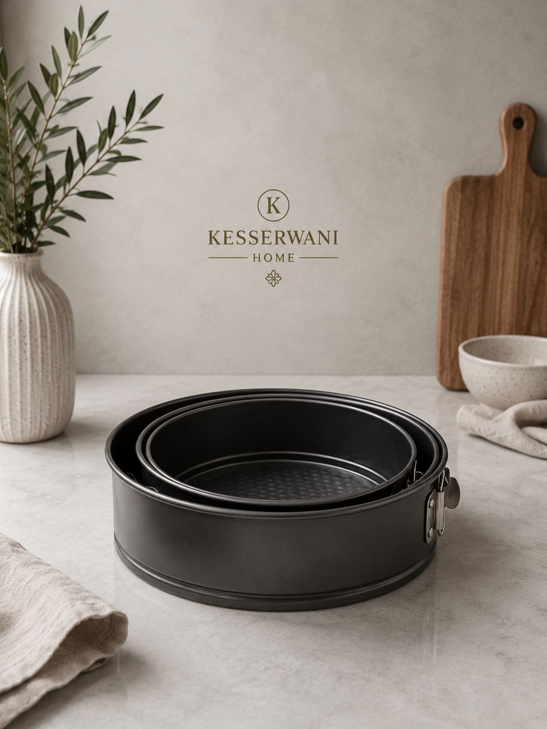 Non-Stick Springform Cake Pan Set – 3 Pieces