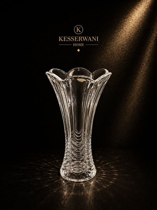 Aurora Crystal Wave Vase – 23cm