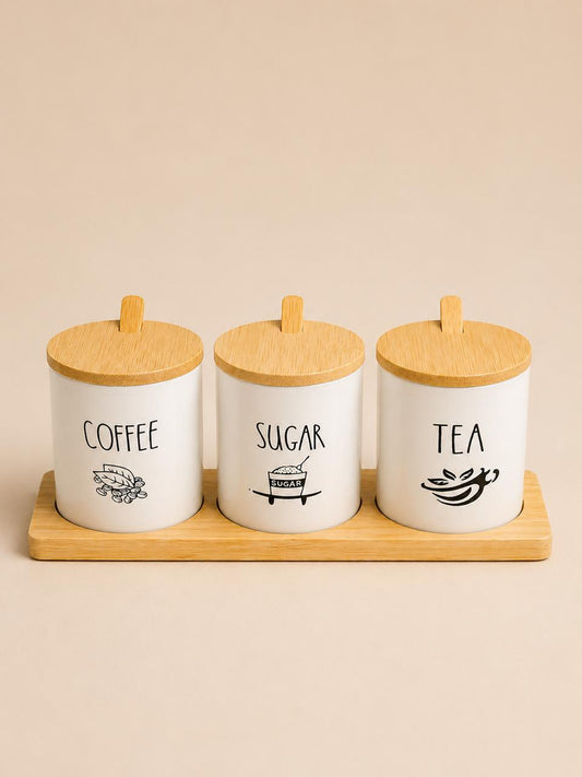 Tea, Coffee & Sugar Storage Set