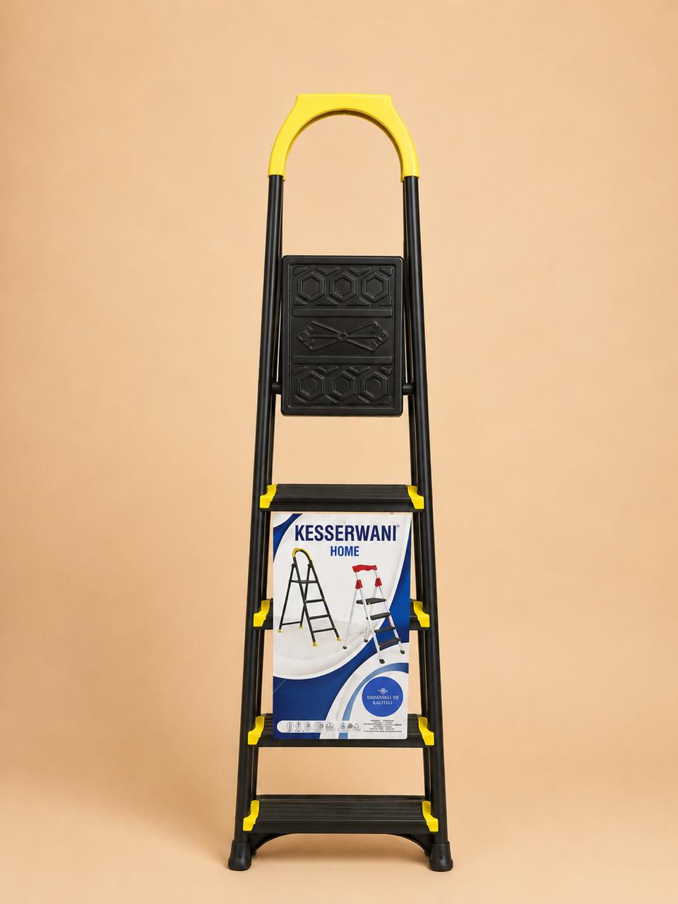 Black Chrome Household Ladder
