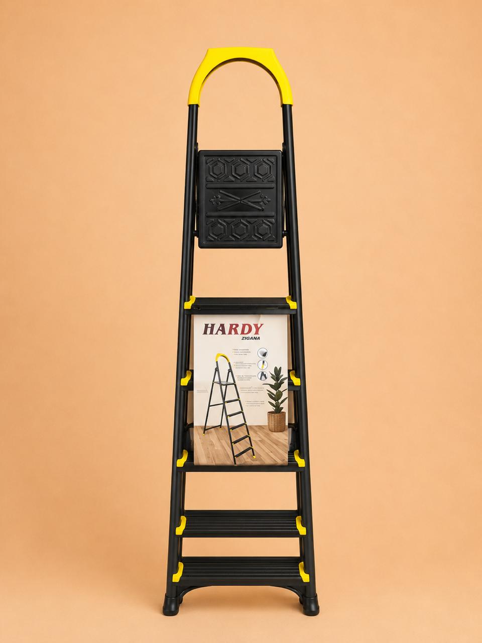 Black Chrome Household Ladder