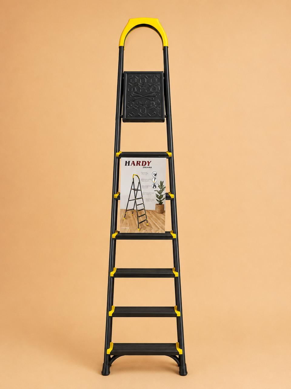 Black Chrome Household Ladder