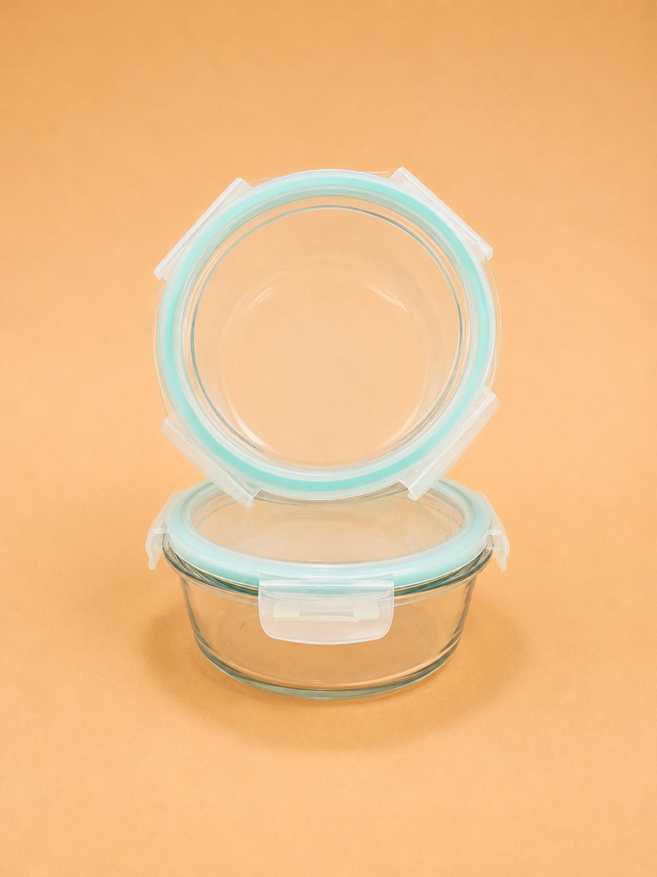 1.1L Round Glass Food Storage Container 1 Pc