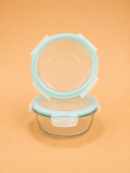 1.1L Round Glass Food Storage Container 1 Pc