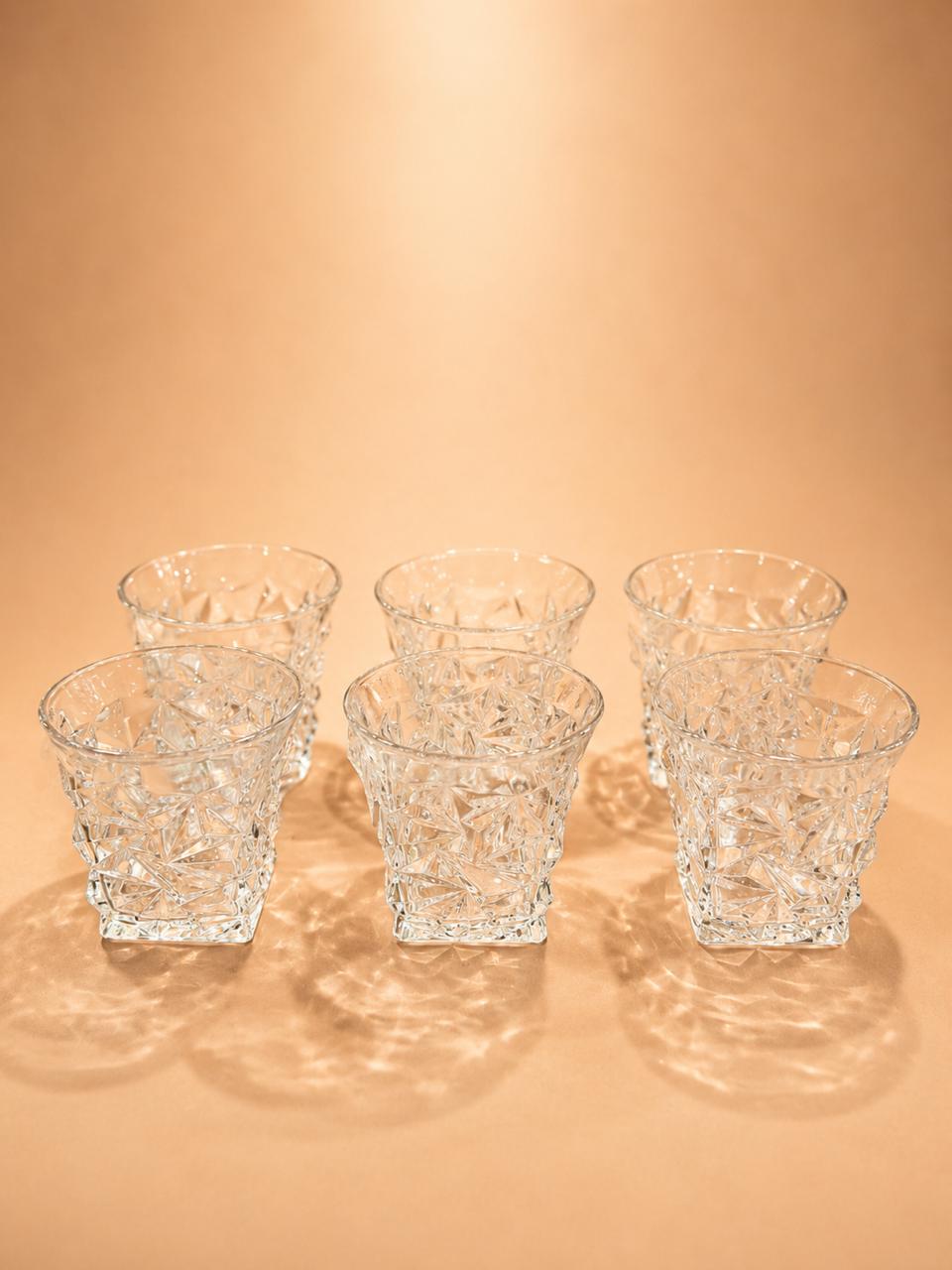 250ml Crystal Glass Tumbler Set – 6 Pieces