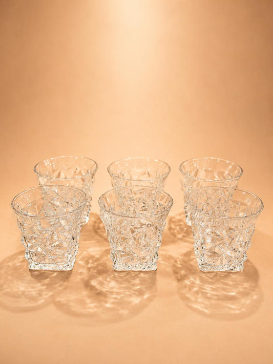 250ml Crystal Glass Tumbler Set – 6 Pieces
