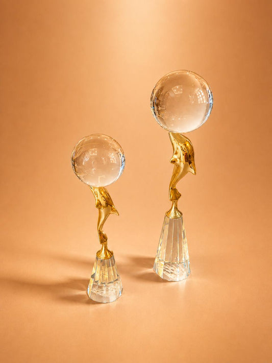 Aurora Crystal Globe Set
