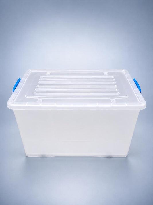 110L Clear Storage Box with Secure Clip Lid