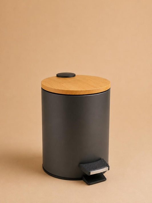 Nordic Soft-Close Bamboo Pedal Bin