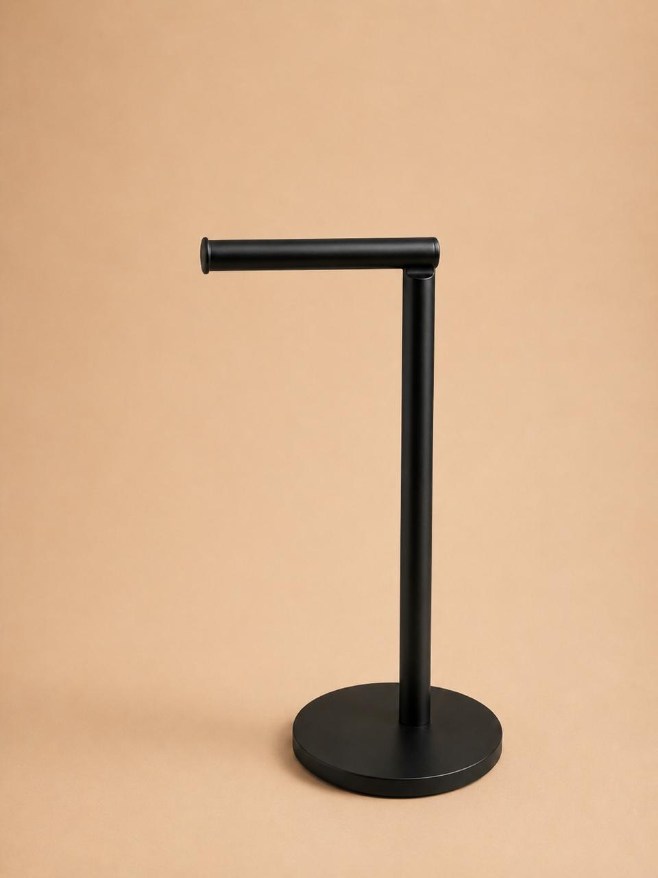 Matte Black Minimalist Toilet Paper Holder