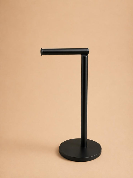 Matte Black Minimalist Toilet Paper Holder