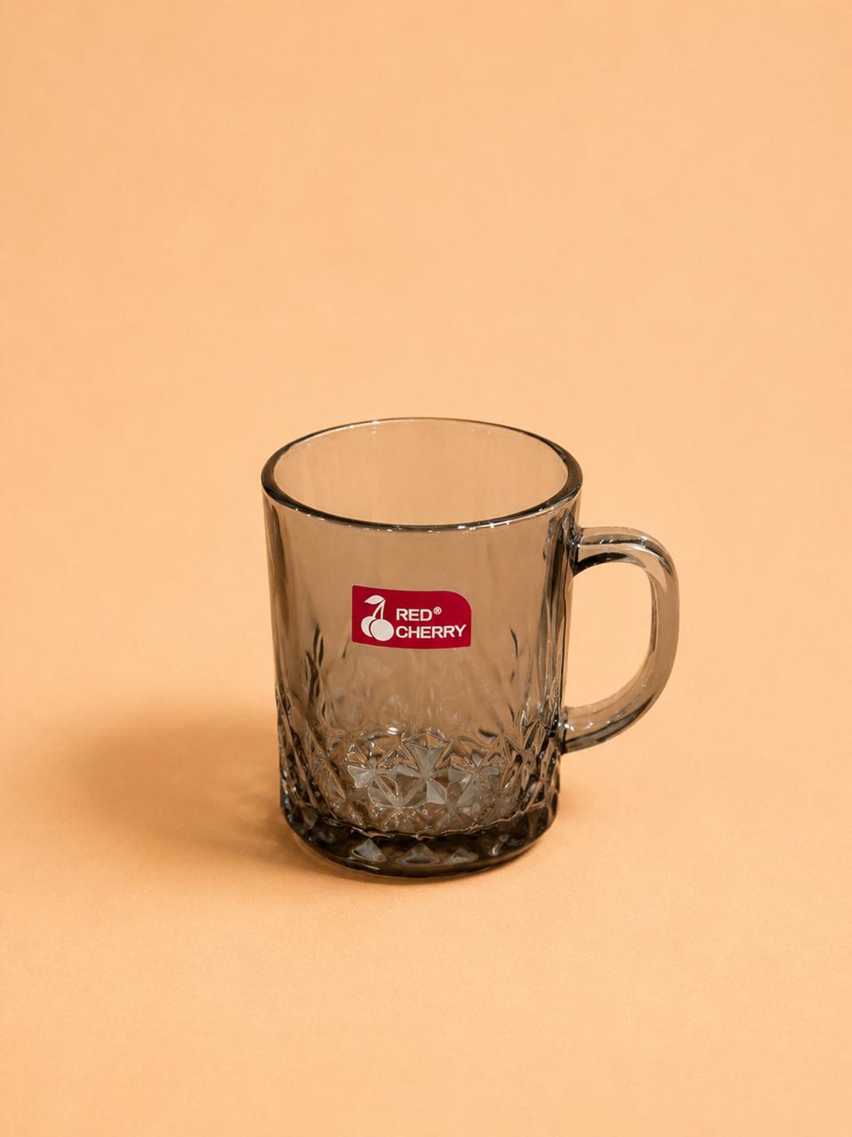Black Glass Mug Set – 225ml (6pcs)