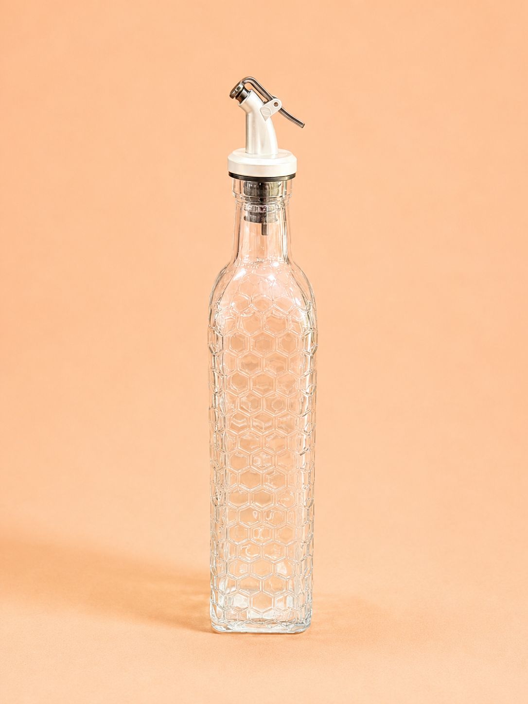 Textured Glass Oil Bottle – 500ml