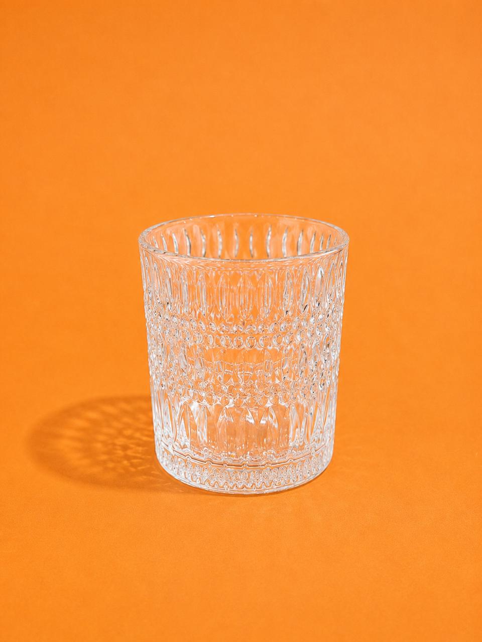 Vintage Textured Glass Tumbler – 340 ml