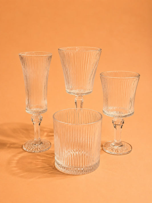 Ribbed Glass Series 24pcs set
