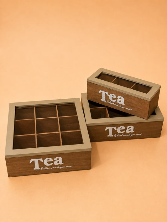 Wooden Tea Box 3 Sizes