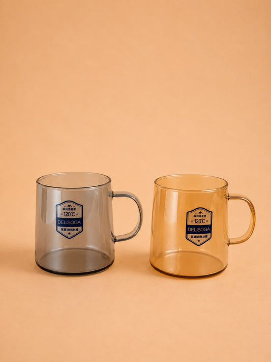 Heat-Resistant Glass Mug – 320ml 6pcs