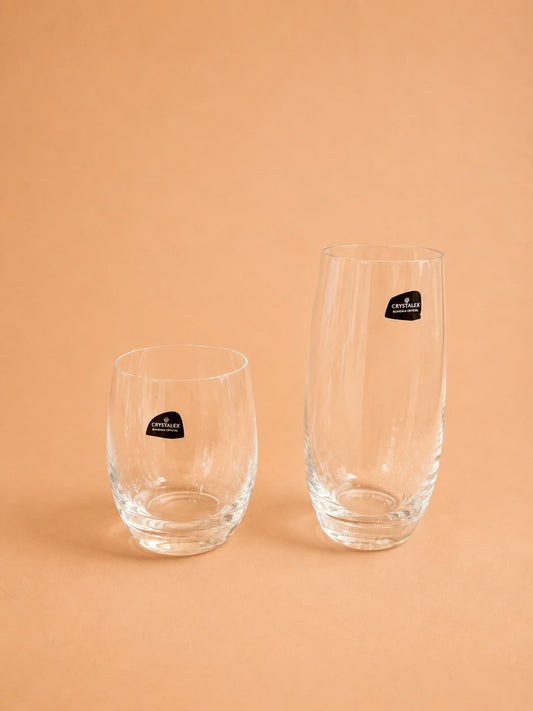 Crystal Bohemia Glass 6pcs 300ml & 350ml