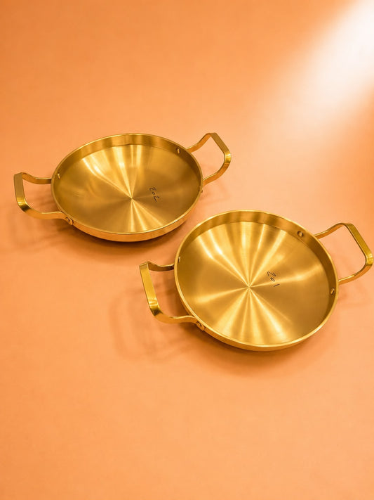 Gold Round Serving Pan – 2 Sizes