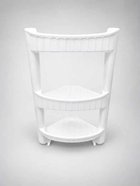 3-Tier Corner Bathroom Shelf – 50 × 28 cm