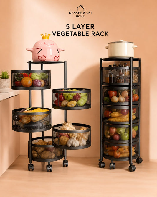 5 Layer Revolving Vegetable Rack
