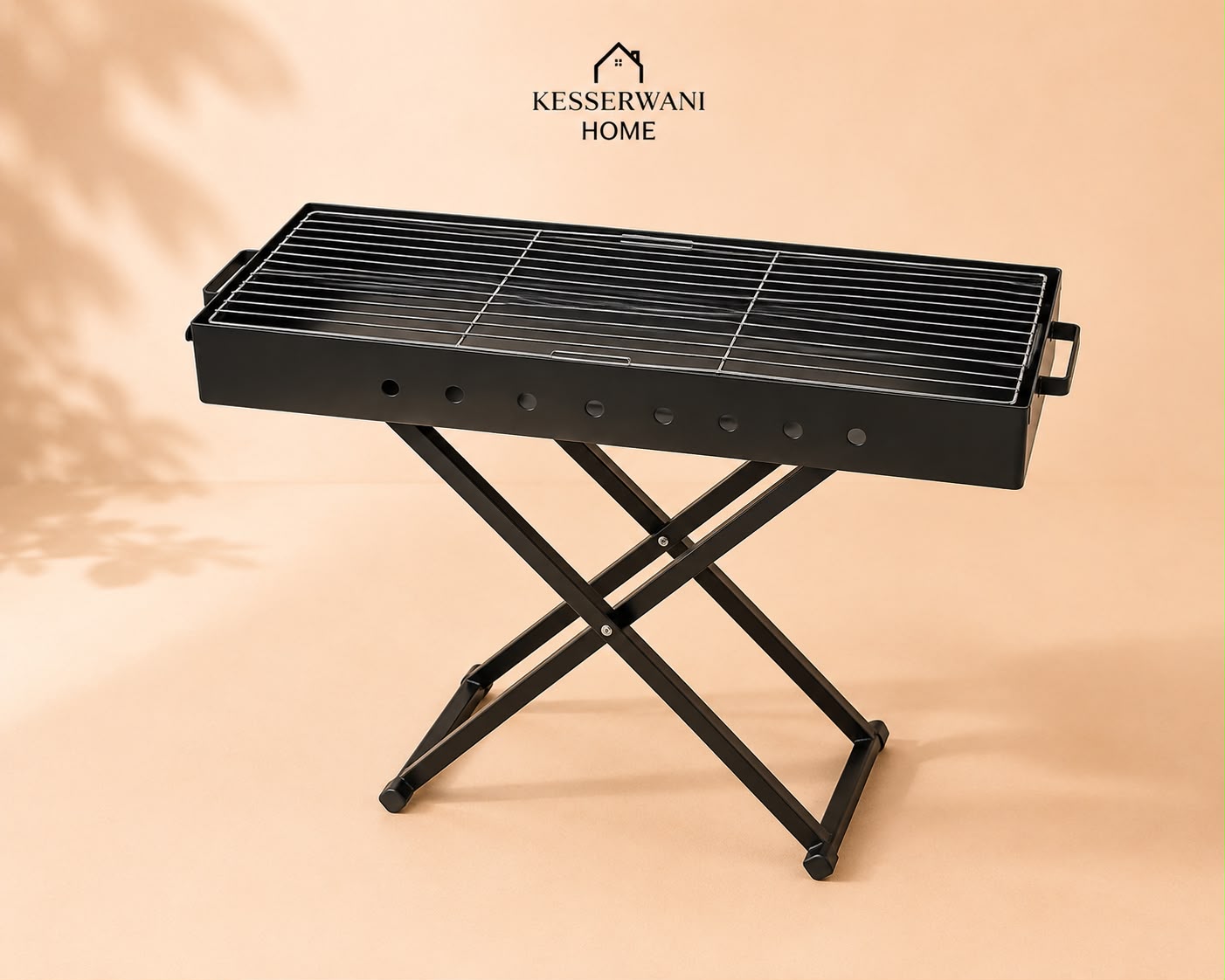 Portable Foldable Charcoal BBQ Grill 75x80cm